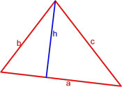 формула площади треугольника по стороне и высоте
