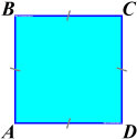 Квадрат — это это четырёхугольник, у которого все углы равны и все стороны равны